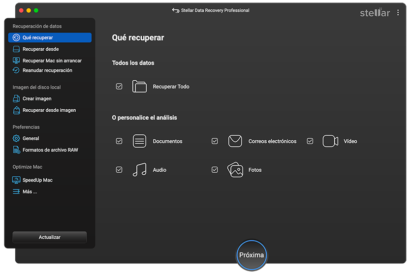 1-Seleccionar el tipo de datos